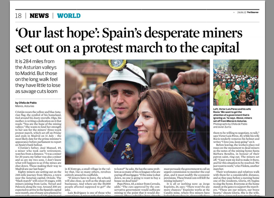 ‘La Marcha Negra, camino de esperanza minera’ hoy en The Observer UK